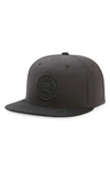 Brixton Oath Iii Snapback Baseball Cap In Black/ Black/ Black