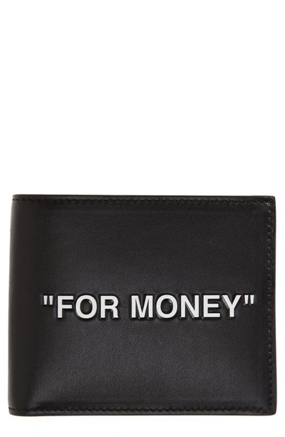 Off-white Quote Bifold Wallet In Black/ White