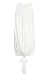 Rick Owens Bubble Hem Cotton Minidress In Milk