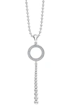 Lagos Sterling Silver Caviar Spark Diamond Circle Graduated Bead Pendant Necklace, 34 In Silver/diamond