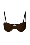 Anemos The Balconette Underwire Bikini Top In Espresso
