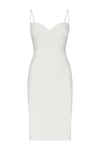 Anemos The Balconette Underwire Midi Dress In Stretch Linen In White