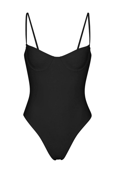 Anemos The Balconette Underwire One-piece In Black