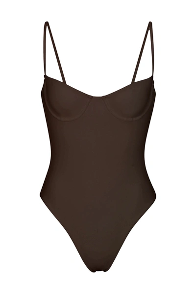 Anemos The Balconette Underwire One-piece In Espresso