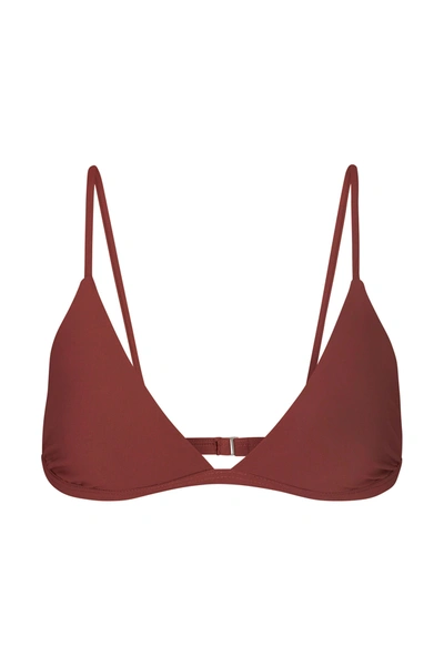 Anemos The Classic Triangle Bikini Top In Umber