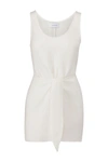 Anemos The D.k. Mini Dress In Linen Cupro In White