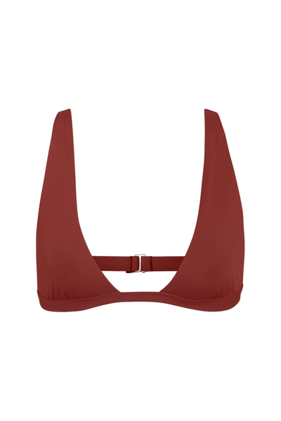 Anemos Décolleté Triangle Bikini Top In Umber