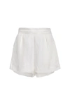 Anemos The High-waisted Linen-blend Short Shorts In White