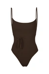 Anemos The K.m. Tie One-piece In Espresso