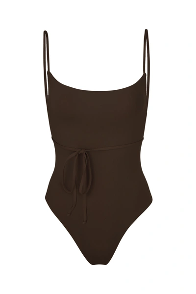 Anemos The K.m. Tie One-piece In Espresso