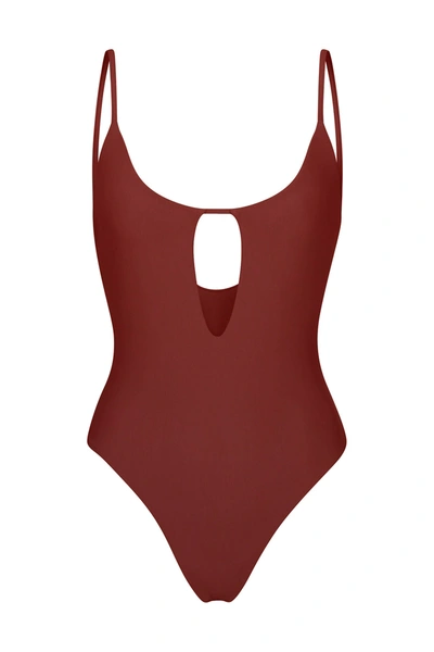Anemos The Keyhole One-piece In Umber