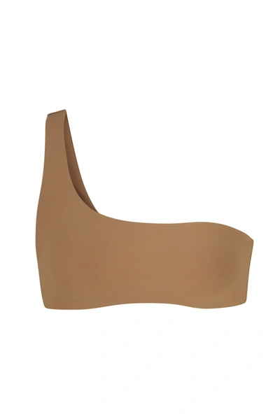 Anemos The One-shoulder Bikini Top In Sandstone