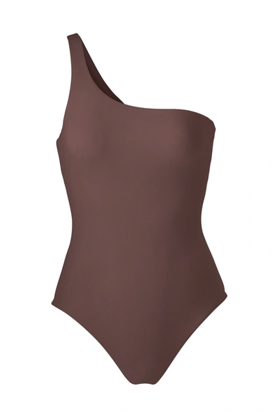 Anemos The One-shoulder One-piece In Moka