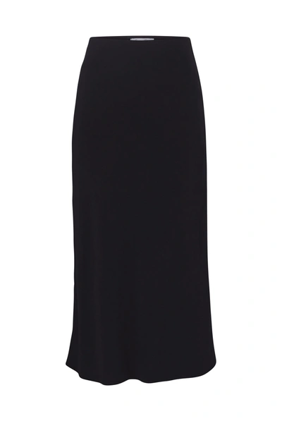 Anemos The Rey Bias-cut Skirt In Stretch Cupro In Black