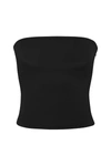 Anemos Ritts Strapless Top In Stretch Cupro In Black