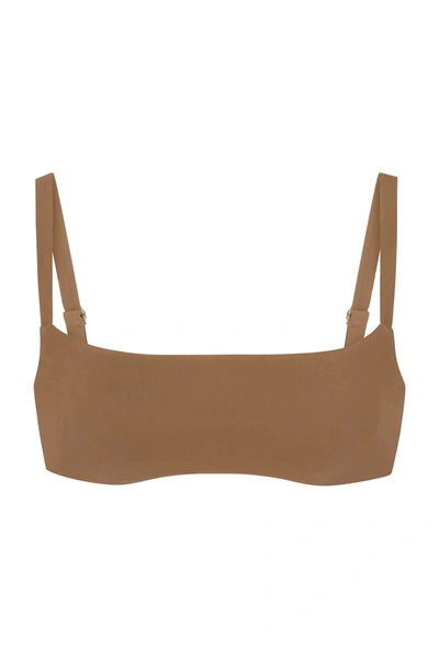 Anemos The Square Neck Bikini Top In Sandstone