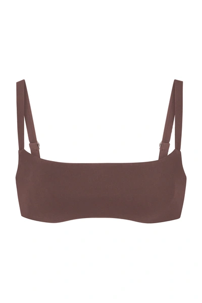 Anemos The Square Neck Bikini Top In Moka