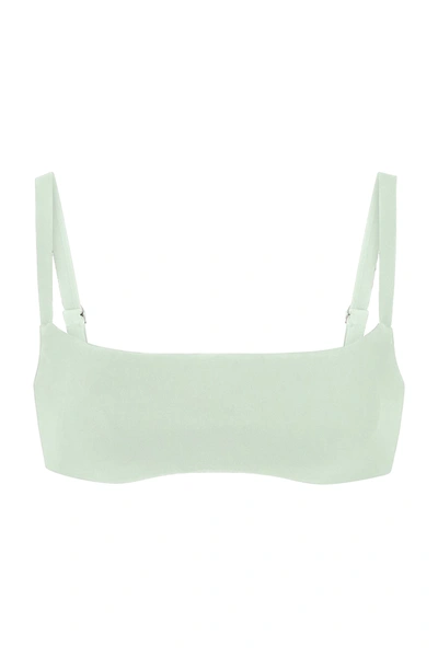 Anemos The Square Neck Bikini Top In Celadon