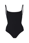 Anemos The Square Neck Open Back One-piece In Black
