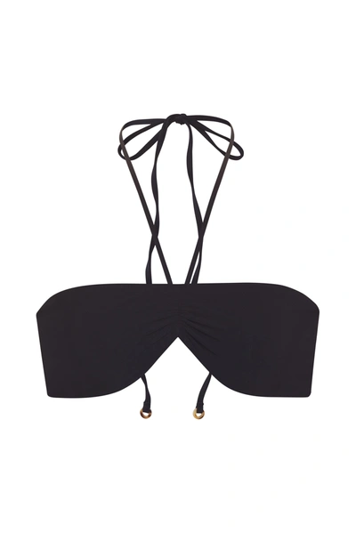 Anemos The Sweetheart Halter Bikini Top In Black