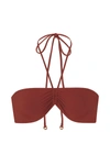 Anemos The Sweetheart Halter Bikini Top In Umber