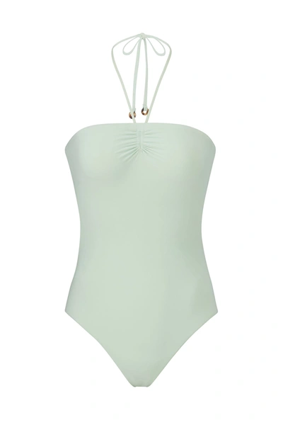 Anemos The Sweetheart Halter One-piece In Celadon
