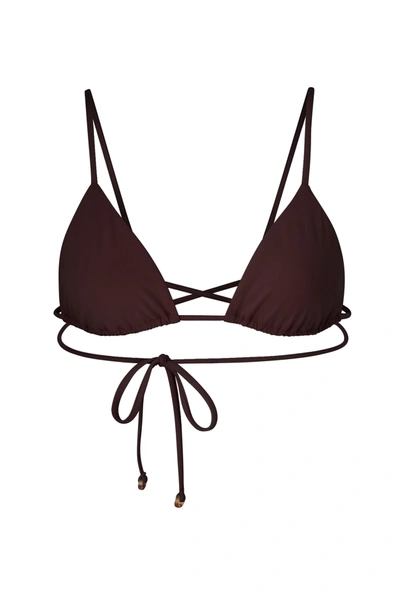 Anemos The Wrap Triangle Bikini Top In Espresso