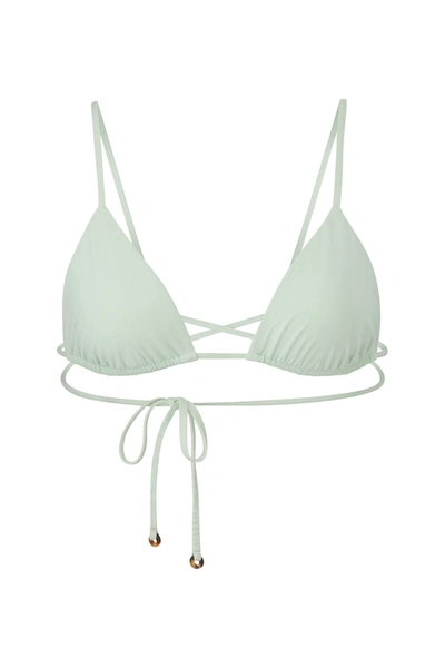 Anemos The Wrap Triangle Bikini Top In Celadon