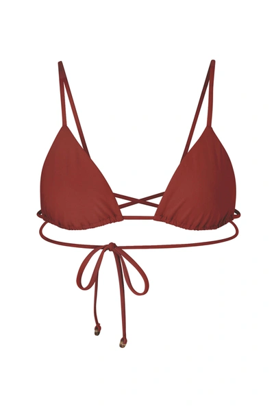 Anemos The Wrap Triangle Bikini Top In Umber