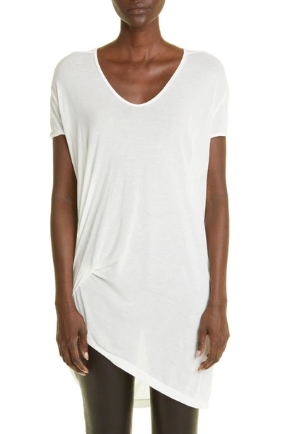 Rick Owens Oversized Asymmetric Shaped T-shirt In Grey