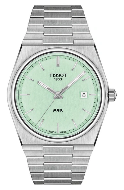 Tissot Prx Bracelet Watch, 40mm In Green/silver