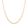 Aurate New York Gold Herringbone Chain Necklace In Rose