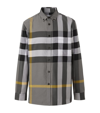 BURBERRY BURBERRY CHECKED BUTTONED POPLIN SHIRT