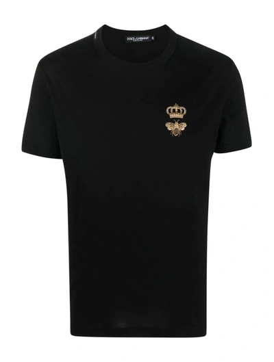 Dolce & Gabbana Motif-detail T-shirt In Black