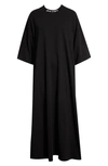 PALM ANGELS CLASSIC LOGO OVERSIZE COTTON T-SHIRT DRESS