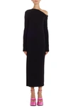 Versace Opaque Viscose Jersey Knotted Midi Dress In Black