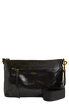 Isabel Marant Nessah Wardy Leather Crossbody Bag In Black