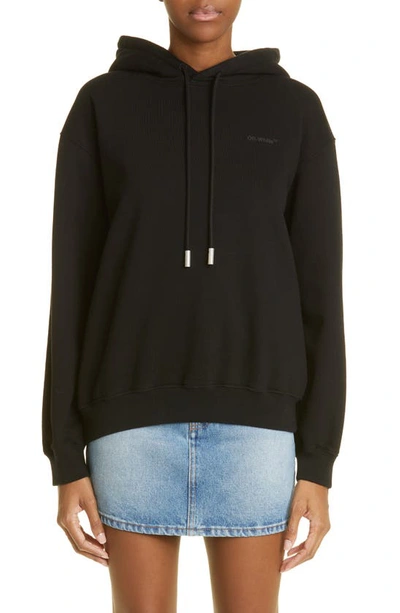 Off-white Diagonal Regular Hoodie In Black