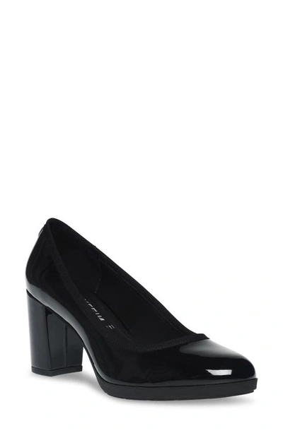 ANNE KLEIN CASTANA ROUND TOE BLOCK HEEL PUMP