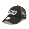 New Era Black Las Vegas Raiders Team Trucker 9forty Snapback Hat In Black
