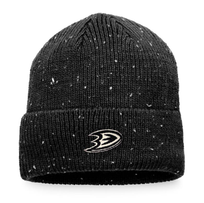 Fanatics Branded Black Anaheim Ducks Authentic Pro Rink Pinnacle Cuffed Knit Hat