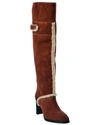 SEE BY CHLOÉ SUEDE & SHEARLING OVER-THE-KNEE BOOT