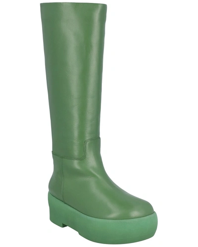 Gia Borghini X Pernille Teisbaek Gia16 Leather Boot In Green