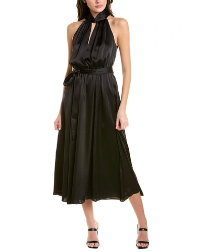 Anne Klein Twisted Halter Midi Dress In Black | ModeSens