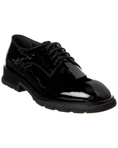 Alexander Mcqueen Patent-leather Oxford Shoes In Black