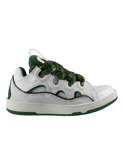 Lanvin Curb Leather Sneakers In Multicolour