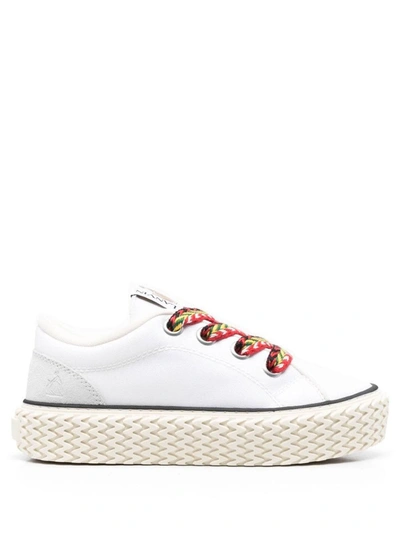 Lanvin Platform Leather Low-top Trainers In White