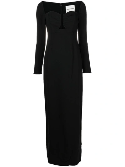 Roland Mouret Pre Cut-out Cady Maxi Dress In Black