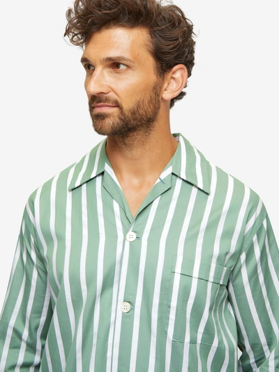 Derek Rose Men's Classic Fit Pyjamas Royal 219 Cotton Green