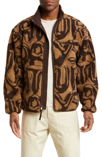 Saturdays Surf Nyc Brown Spencer Spellout Reversible Jacket In Downtown Brown